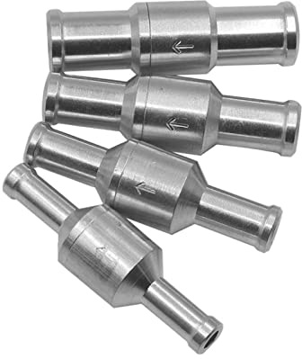 Elektrowerkzeuge Ventil Aluminiumlegierung Einweg-Kraftstoff-Rückschlagventil Benzin for Auto, Hubschrauber, Schiffe, Motorräder (Size : 6mm)