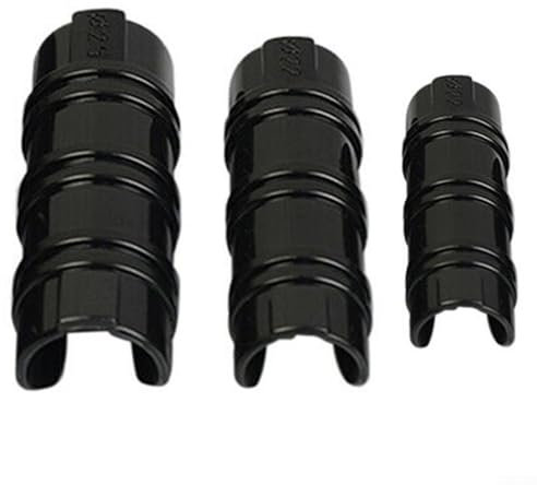 Confezione da 20 morsetti per serra, clip per piante e filari di pellicola, clip ad anello resistenti alle alte temperature (nero, 25 mm)