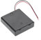 4x AA 6V Battery Holder Case with on/off switch & Cover - Plastic Storage Box with Wires & Leads 150mm for DIY. Compatible with (4 Slot x 1.5V) Batteries
