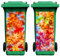 Nezyo 2 Sheets Wheelie Bin Stickers Flowers Self Adhesive Dustbin Sticker Decorative Sticker Decal for House Decoration, Fridge Bins Wall, Indoor Outdoor, 14.37 x 30.71 Inch(Maple Leaf Style)