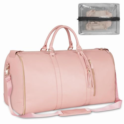 Borsone da Viaggio Convertibile 2 in 1, Borsa per Abito con Scomparto per Scarpe, Grande Borsa da Viaggio Porta Abiti Donna per Viaggi, Brevi Vacanze, Viaggi d'Affari
