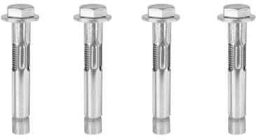 Leliafleury M8*70 Expansion Screw Bolts 4Pcs Stainless Steel Anchor Bolts External Hex Nut Expansion Sleeve for Wall Brick Concrete Masonry Fixings