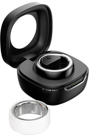 Smart Ring Gesundheits Tracker, Wasserdichter Schlaf Tracker, Keramik Smart Ring mit Gesundheitsüberwachung für Männer und Frauen, Fitness Tracker (M)