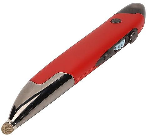 Stylo de Jeu avec Effet Lumineux, Rechargeable, Silencieux, Mode pour Accessoires d'appareils Mobiles, Jeux PC (Rouge)