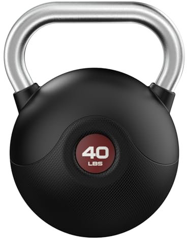 WINNOW Kettlebells Krafttraining Anti-Rutsch-Griff Kettlebells Gewicht Set für Ganzkörper-Workout, Heim Gym (40lb Rot)