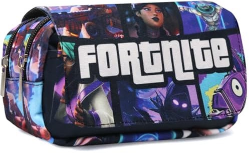 Doyomtoy Federmäppchen Spielthema, Federmäppchen Videospiel Briefpapier Pouch Doppelreißverschluss Segeltuch Federmäppchen Stifte Etui Mäppchen für Schul und Bürobedarf (D)