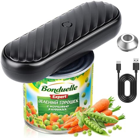 2025 Neu Dosenöffner Elektrisch, Wiederaufladbar Dosenöffner Ohne Scharfe Kanten,mit Ersatz Schneidekopf Automatisher Büchsenöffner Can Opener für Köche, Senioren, Jugend, Kind, Arthritische Hände