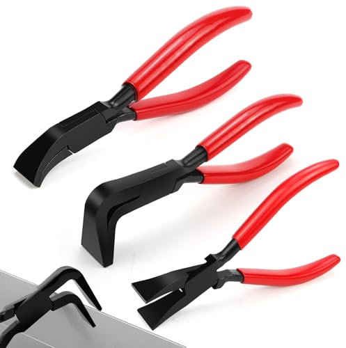 LPZMPZ Set di 3 pinze piegate per lamiera, 0 45 90 gradi, mini pinze per lamiera, larghezza 22 mm, strumento di copertura per tetto per piegatura e levigatura di lamiere