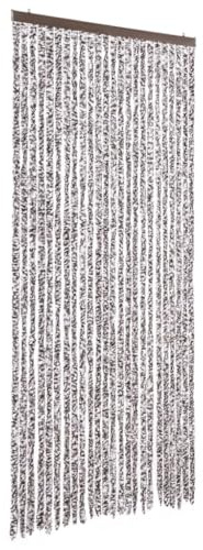 vidaXL Fly Curtain, Fly Screen for Window Living Room Doorways, Door Curtain for Decorations, Fly Blind, Brown and Beige 100x200 cm Chenille