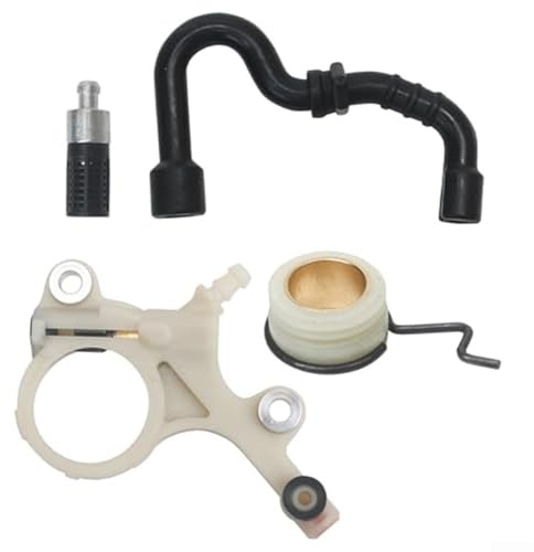 TDCuizent Kit de pompe à huile et engrenage à vis sans fin pour tronçonneuses MS27 MS27C MS29 MS29C avec filtre à huile et tuyau en plastique pour réparation d'équipement de jardin
