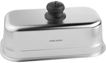 Forge Adour FOR-CUISEUR-INOX-RECTANGULAIRE Cocina Rectangular de Acero Inoxidable para Plancha, Metal, Plateado