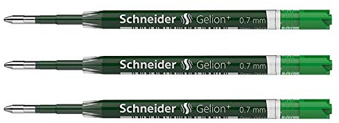 SCHNEIDER Gelion+ Gel-Tintenminen, 0,7 mm, Grün, 3 Stück