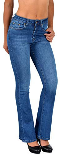 ESRA Jeans Wide Leg Damen Jeans High Waist Damen Weite Hose Damen