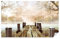 GRAZDesign Fliesenaufkleber Bad Klebefliesen See Steg Natur Braun Fliesenbild selbstklebend - Bild: 90x60cm (BxH)
