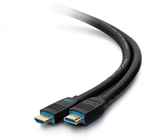 C2G Performance Series Câble HDMI Haute Vitesse de 6,1 m – 4K 60 Hz dans Le Mur, certifié CMG (FT4) – Parfait pour Les Jeux Haute résolution Xbox et PS5, Blu-Ray, DVD, Smart TV, Barre de Son et