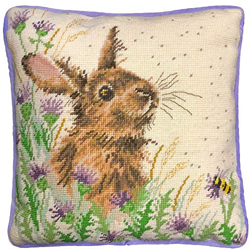 Bothy Threads Gobelin-Stickkissen Set Die Wiese, 36x36cm, THD30, Stickbild vorbedruckt