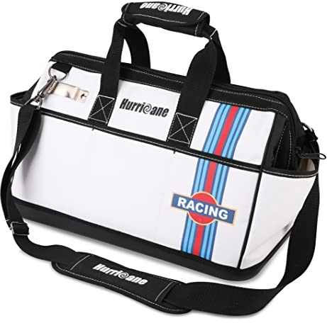 Hurricane 40,6 x 26,7 x 21,6 CM breite Öffnung Werkzeugtasche mit wasserfestem, geformtem Boden mit extra Schultergurt, Renn-Thema, mehrere Taschen, großer Innenraum