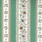 Textiles français Stoff Meterware Baumwolle - Provençal Streifen Blumenstoff GORDES (Paris Grün und Ecru mit Gelb, Blau und Rot) | 100% Baumwolle Stoff | Stoffbreite: 160 cm (pro Laufmeter)*