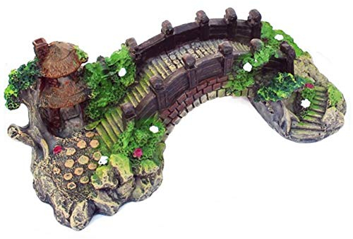 CULER Harz Rockery Brücke Aquarien Bridge Tower Ornaments Aquarium Aquarium-Zubehör Dekoration
