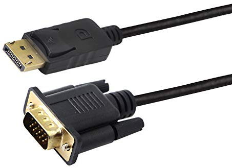 DisplayPort auf VGA DisplayPort-Kabel 1080P DisplayPort DP zu VGA Kabel DP-Stecker an VGA-Stecker Kabelanschluss 1080p für Monitor, Desktop, Laptop, PC, HDTV und mehr