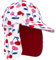 Gifts Treat Kinder Legionäre Hut, UPF 50+ Sonnenschutz Schwimmkappe Flap Hat im Dinosaurier-Muster für Kinder, Jungen Sonnenhut mit Nackenschutz Weiß,54cm/4-6 Jahre