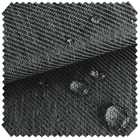 NOVELY® Oxford 350D Outdoor-Stoff im Leinen-Look - Mélange Polsterstoff - Wasserabweisende Meterware 1lfm (40 Anthrazit)