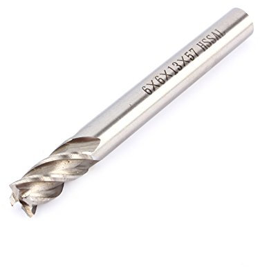 Fresa 6MM HSS Sgrossatura, Fresa Per Ferro MM 6, Fresa A 4 Taglienti, Punta Trapano Per Fresa A Codolo Diritto In Acciaio Ad Alta Velocità 6 MM 6x13x57MM