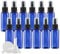TIANZD 24 Pieces Empty 50 ml Blue PET Plastic Fine Mist Pump Spray Bottles with Black Top Portable Sprayer for Perfume Water Cosmetic Travel Containers Refillable, 2x Funnel