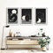 IBUKHSDGYIFH Abstrakte nackte Frau Silhouette sinnlich Kunstdruck nackte Körper Figur moderne Boho weibliche Poster Leinwand Malerei Wand-Dekor ungerahmt-30x40cmx3