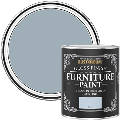 Rust-Oleum Light Blue Furniture & Skirting Board Paint in Gloss Finish - Blue Sky 750ml
