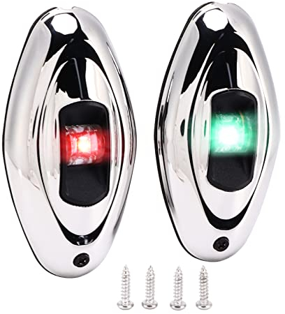 YOIM Navigationslicht für Boote, 1 Seemeilen-Sichtbarkeit IP66 wasserdicht Buglicht für Boot 12 V DC geringer Stromverbrauch Edelstahl 316 Schlagfester Kunststoff Marine-LED-Navigationslicht