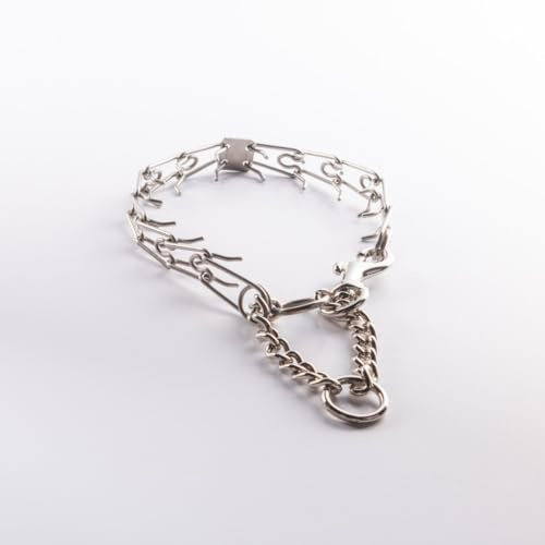 Kimberland Collars 1,5 mm Duro mit Mittelplatte, Edelstahl-Trainingshalsband für kleine Rassen, 20,3 cm Mikro-Trainingshalsband, Hunde 2,7–11,8 kg, kein Ziehen, Verhaltenshilfe