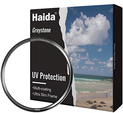 Haida Filtro UV da 62mm con Anello Esterno Dorato, Filtro Protettivo Ultraviolette Multistrato per Obiettivo