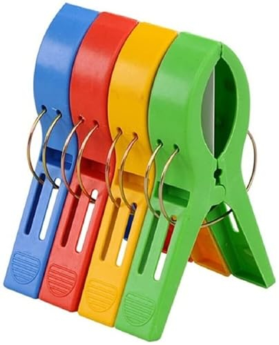 Saraoriginalshop 4x Mollette Pinze Clip Telo Mare Lettino Asciugamani Spiaggia Mare Super Jumbo Bucato Mollette Antivento Sedia Sdraio