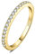 JewelryPalace Modeschmuck Klassisch 1.5mm Moissanite Band Ring Damen, Hochzeitsringe Damenring Silber 925 Trauringe Eheringe Frauen, Vorsteckring Stapelring Eternity Ring Bandring Schmal Vergoldet 48