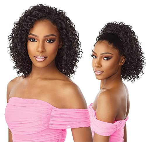 Sensationnel Synthetic Instant Weave Half Wig Drawstring - IWD 14 (Color:1 JET BLACK)