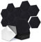 AGPTEK Akustik Paneele, 12 Packs selbstklebende Sechseck Schwarze Akustik Paneele schalldichte Wandpaneele, 30 x 26 x 0,9 cm schalldichte Schaumstoffpaneele hohe Dichte, Ideal für Büro und Heimstudio