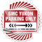 Auto-Aufkleber Gmc Yukon Parking Only Lustiger Aufkleber 10 Stück unangemessene Aufkleber Hardhat Aufkleber und Aufkleber (Größe: 8 x 12 cm)
