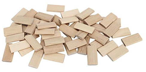 50 Stück Holzdübel, Hochfester Domino Zapfen Aus Massivem Buchenholz, Genaue Ausrichtung, 6 X 40 Mm Holzdübelstifte Zum Spleißen Von Möbeln, Schrankbau