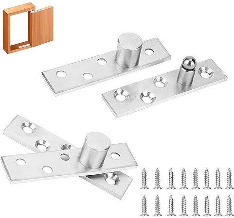 OHYER Cerniere a Perno a scomparsa in acciaio inossidabile Inossidabile Finestre Cerniere per Porte A 360 Gradi Cerniera a Scomparsa per Porta a Bilico Perno eccentrico con viti Per porte armadi (1#)