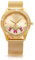ManChDa Montres pour Femmes Crystal Mesh Bracelet en Acier Inoxydable Quartz Diamant Mode Romantique Montres pour Femmes Rose Rouge Fleurs - Or