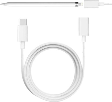 for Apple Pencil Charger,USB C to Apple Pencil Adapter 1FT/1Pack, 20 Mins Full Charge for Apple Pen First Gen Charging Cable Compatible with Apple Pencil 1st Generation