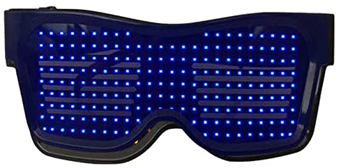 Harilla LED Brillen mit App-Steuerung für aufregende Raves und Partys, Blau