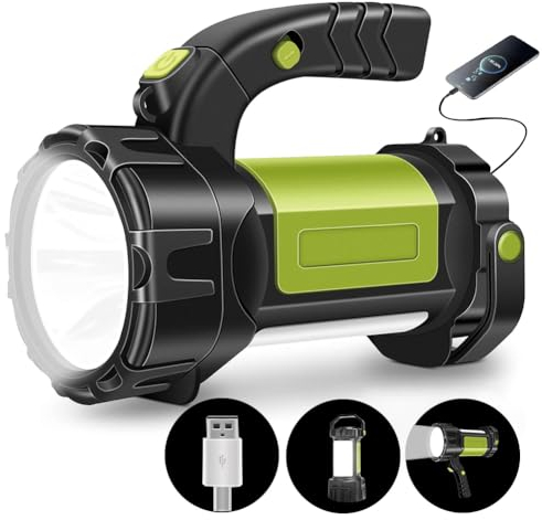 Linterna Camping Recargable, Luz Camping LED Superbrillante De 800 Lúmenes, Lampara Camping Impermeable Con 7 Modos Con Power Bank De 3600 mAh Para Emergencias Al Aire Libre, Senderismo, Pesca