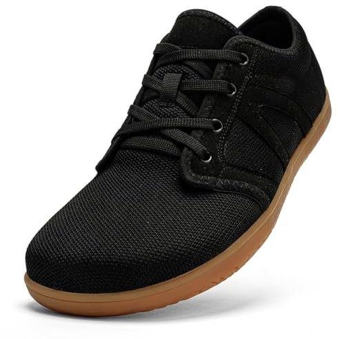 RUYI Unisex Knit Barfußschuhe Damen Herren Minimalistische Traillaufschuhe, Bequem Barfussschuhe Zero-Drop Walkingschuhe, Barfuß-Freizeitschuhe mit Breiter Zehenbox