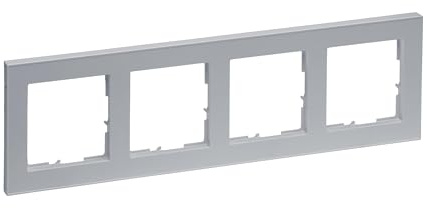 LEGRAND, SEANO+ 4-fach Rahmen, halogenfreies Thermoplast, nachhaltige Produktion und Verpackung, Farbe: Titanium lackiert, 765684