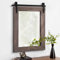 AAZZKANG Miroir rectangulaire vintage 65 x 45 cm style porte de grange grand miroir mural en bois pour chambre à coucher, salle de bain, entrée