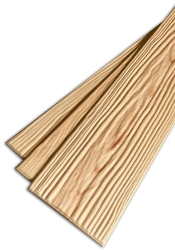 DECCART Panneau Mural Decoratif 3D Interieur - 12 Pièces 100 x 16,7 x 0,4 | Panneaux Muraux Texturés en Mousse XPS, de Plafond et de Mur, Effet Bois, à Coller, Aucune Peinture Nécessaire, Légers