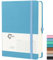 Notizbuch A5 Liniert, Hardcover Journal Notizbücher, mit 320 Seiten, 100g/m² Dickes Papier, Mehrfarbige Registerkarten, Stiftlasche und Dokumententasche, Geeignet für Schulen und Büros (Hellblau)