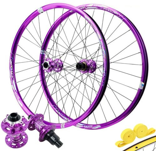ZECHAO Scheibenbremse Fahrrad Vorderrad Hinterrad, Steckachse 26 27,5 29 Zoll Aluminiumlegierung Mountainbike-Räder Vorne 2 Hinten 4 Lager for 8-12S Kassette(Front Rear Wheels,27.5inch)